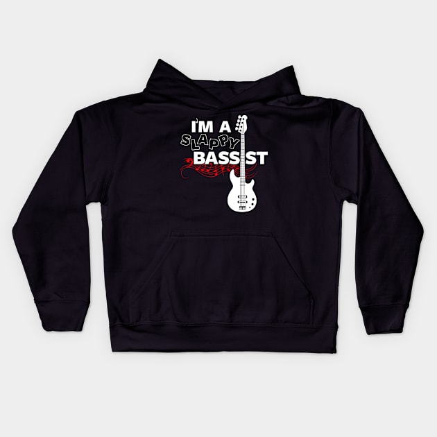 Funny Bassist Bass Player Bass Guitarist Clever Musician Band Slogan Gift For Bassists Kids Hoodie by Originals By Boggs